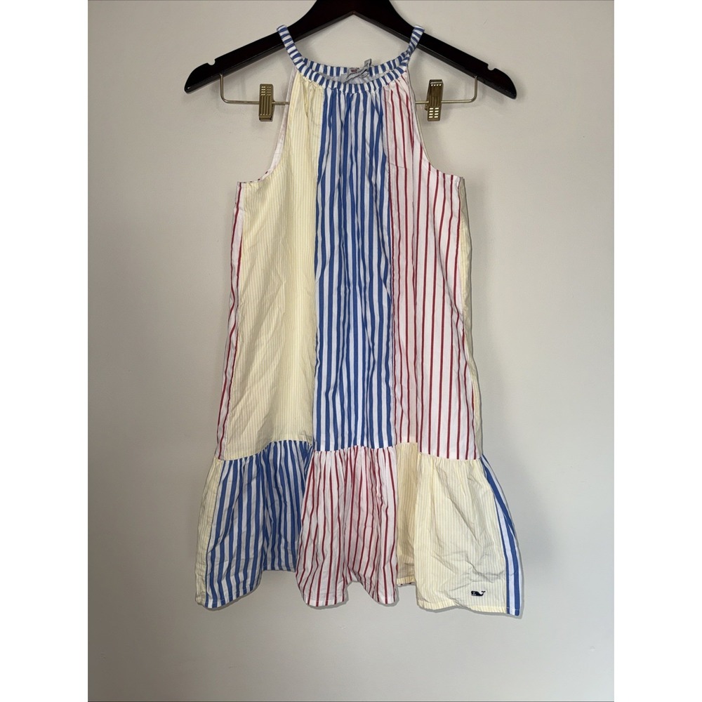 Vineyard Vines‎ Girls Stripe Tiered Dress Size L NWT